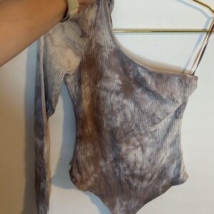 One-Shoulder Tie-Dye Bodysuit